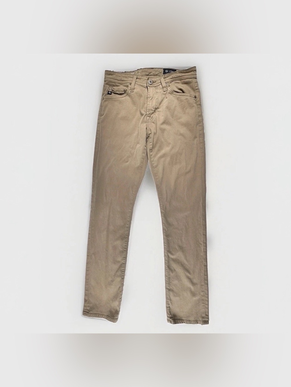 AG Adriano Goldschmied Everett Straight Leg Jeans Khaki Tan Men's 28x32 Italy
